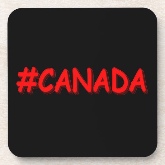 "#CANADA"かわいい式デザイン。買今 コースター (正面)