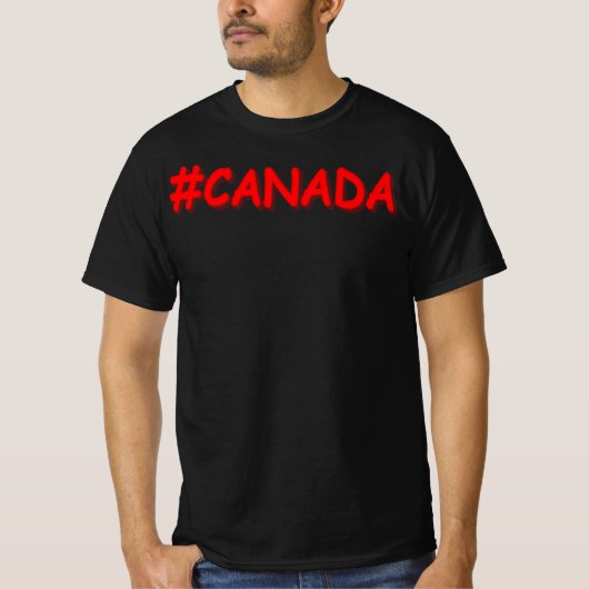 "#CANADA"かわいい式デザイン。買今 Tシャツ (正面)
