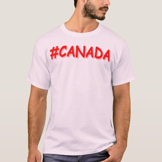"#CANADA"かわいい式デザイン。買今 Tシャツ (正面)