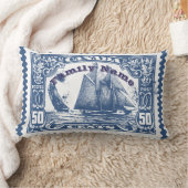 CANADA 離れ Ships Stamp Goodbye Gift用 ランバークッション (ブランケット)