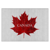 CANADA-鮮やか Red Maple Leaf/カスタマイズ カッティングボード (正面)