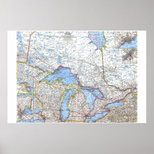 " Canada: 1963中央カナダ詳細MAP ... ポスター