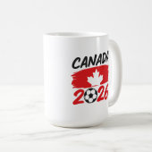 Canada 2026 Soccer Fan Design with Maple Leaf コーヒーマグカップ (正面右)