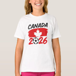 Canada 2026 Soccer Fan Design with Maple Leaf Tシャツ