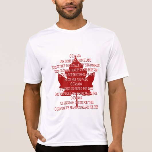 Canada Anthem Jersey T-shirtお土産Canada Shirt Tシャツ (正面)