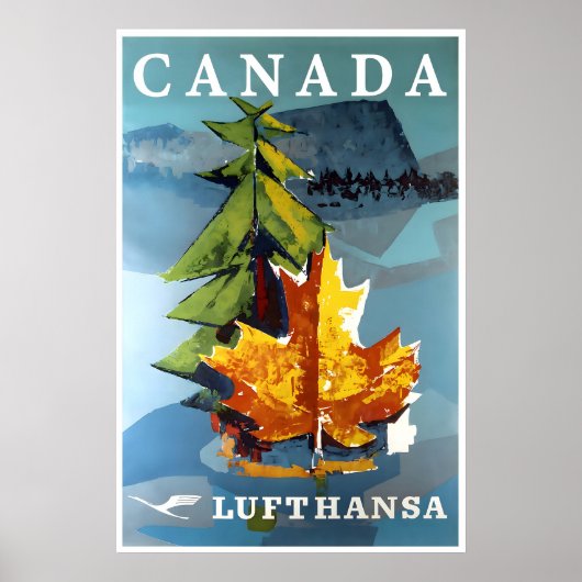 Canada Art Lufthansa Travel Poster Canadian Print ポスター (正面)