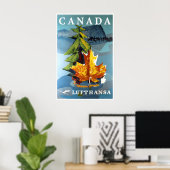 Canada Art Lufthansa Travel Poster Canadian Print ポスター (ホームオフィス)