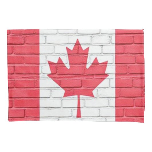 CANADA BRICK FLAG 枕カバー (正面)