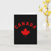 Canada Canadian Flag Maple Leaf Logo Hiking Skiing カード (黄色い花)