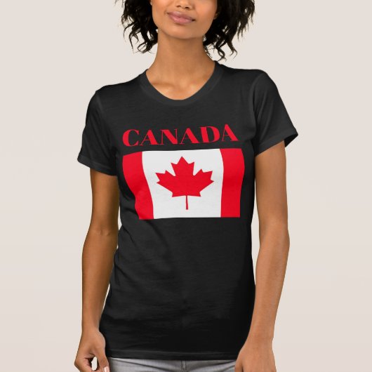 CANADA. Canadian flag. Patriotic.  T-Shirt Tシャツ (正面)