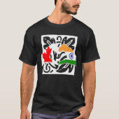 Canada Canadians India Indian Mixed DNA Flag Tシャツ (正面)