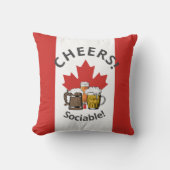 CANADA Cartoon 3応援「社交的！」 クッション (正面)