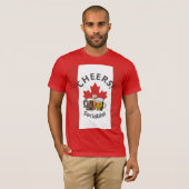 CANADA Cartoon 3応援「社交的!」 Tシャツ (正面フル)