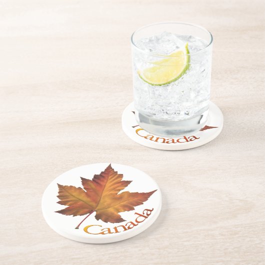 Canada Coaster Souvenir Autumn Leaf Canada Gifts コースター (側面)