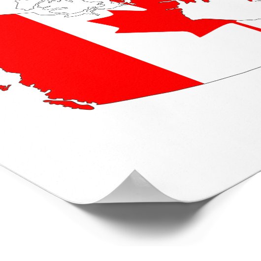 canada country flag map shape silhouette symbol ポスター (角)