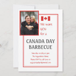 CANADA DAY BBQ BARBECUEカスタマイズ可能な写真 招待状