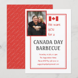 CANADA DAY BBQ BARBECUEカスタマイズ可能な写真 招待状