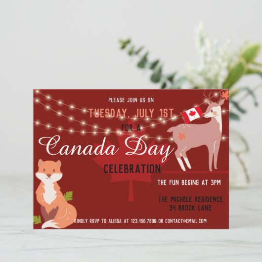 Canada Day Celebration Invitation Independence 招待状 (スタンド正面)