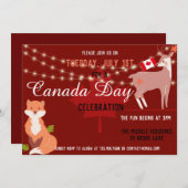Canada Day Celebration Invitation Independence 招待状 (正面/裏面)