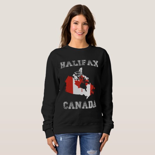 Canada Distressed Flag Halifax Pride スウェットシャツ (正面フル)