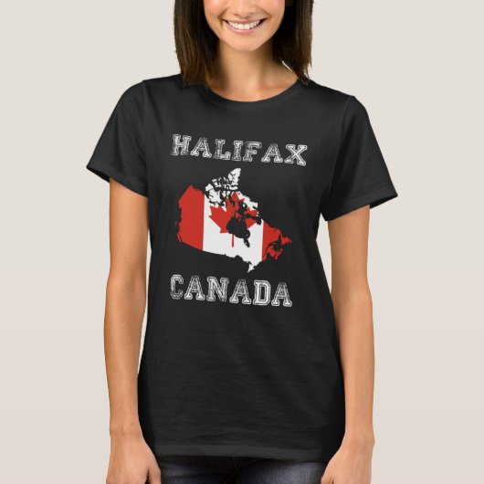 Canada Distressed Flag Halifax Pride Tシャツ (正面)