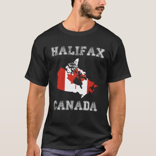 Canada Distressed Flag Halifax Pride Tシャツ (正面)