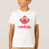 CANADA double RAIN EARTH MAPLE BY MASANSER PIXELAT Tシャツ (正面)