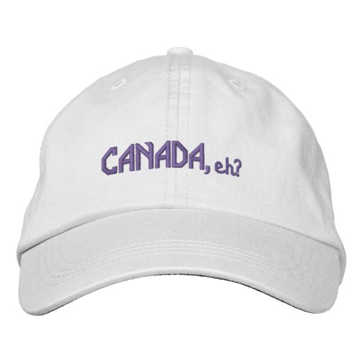 CANADA, eh? Embroidered Look  刺繍入りキャップ (正面)