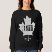 Canada Est 1867 Maple Leaf Canadian Flag Pride Roo スウェットシャツ (正面)