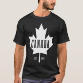Canada Est 1867 Maple Leaf Canadian Flag Pride Roo Tシャツ (正面)
