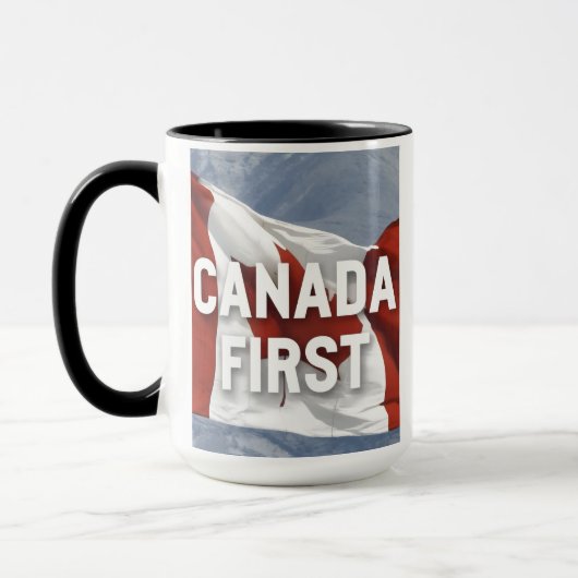 Canada first. Conservative Party Canada message.  マグカップ (左)
