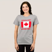 Canada First. Now and always. Conservative Canada. トライブレンドＴシャツ (正面全面)