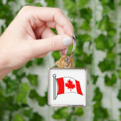 Canada Flag キーホルダー (手)