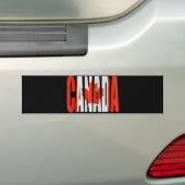 Canada + Flag バンパーステッカー (車上)