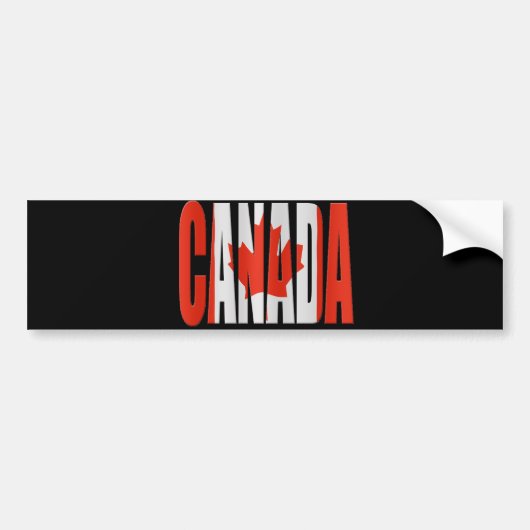 Canada + Flag バンパーステッカー (正面)