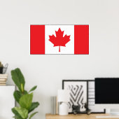 Canada Flag ポスター (ホームオフィス)