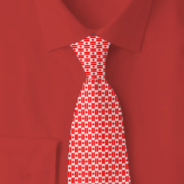 Canada Flag Brick Pattern ネクタイ