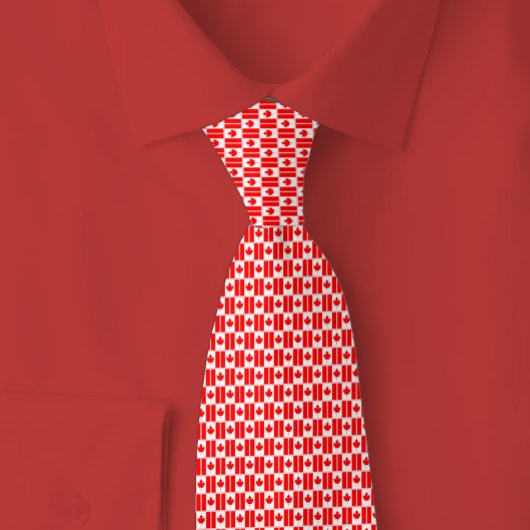 Canada Flag Brick Pattern ネクタイ
