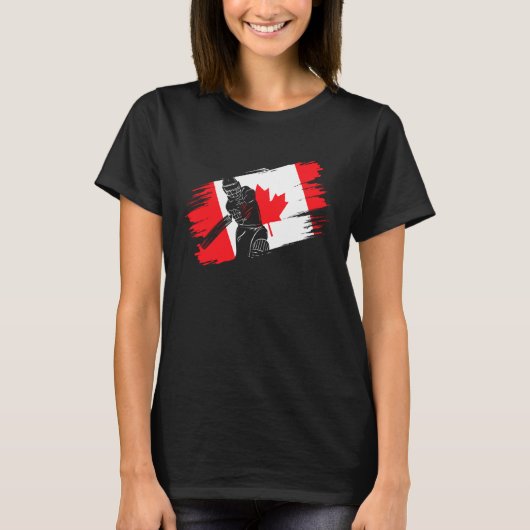 Canada Flag Canada Cricket Fan Player Coach Umpire Tシャツ (正面)
