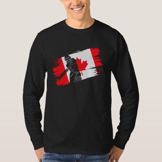 Canada Flag Canada Cricket Fan Player Coach Umpire Tシャツ (正面)