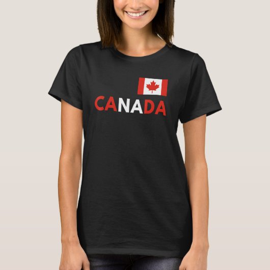 Canada Flag Canadian Flag Pride Country Happy Cana Tシャツ (正面)
