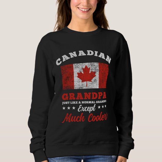 Canada Flag Canadian Grandpa Fathers Day スウェットシャツ (正面)