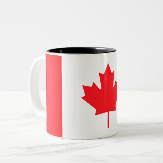 Canada Flag Custom Mug - Flag of canada ツートーンマグカップ (正面左)