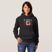 Canada Flag Distressed Men Women Kids Canadian F パーカ (正面フル)