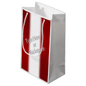 Canada Flag Favor Bags Personalized Canada Bags スモールペーパーバッグ (裏面アングル)