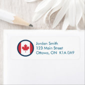 Canada Flag for Canadians Return ラベル (インサイチュ)