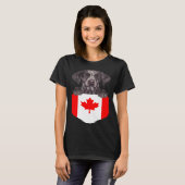 Canada Flag German Shorthaired Pointer Dog In Pock Tシャツ (正面フル)