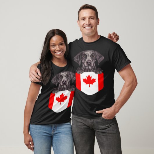 Canada Flag German Shorthaired Pointer Dog In Pock Tシャツ (ユニセックス)