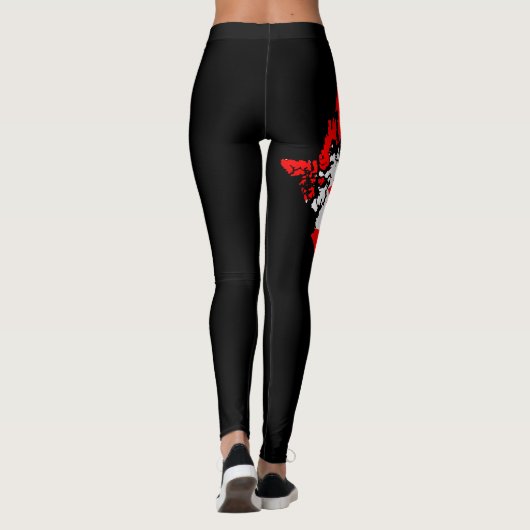 Canada Flag Leggings - Maple Leaf Design レギンス (裏面)