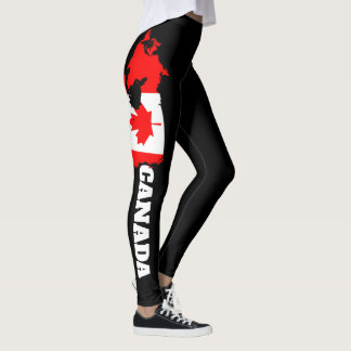 Canada Flag Leggings - Maple Leaf Design レギンス